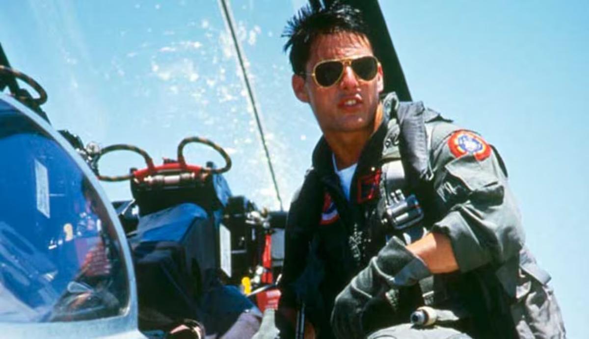 Tom Cruise, en la primera película 'Top Gun', de 1986.