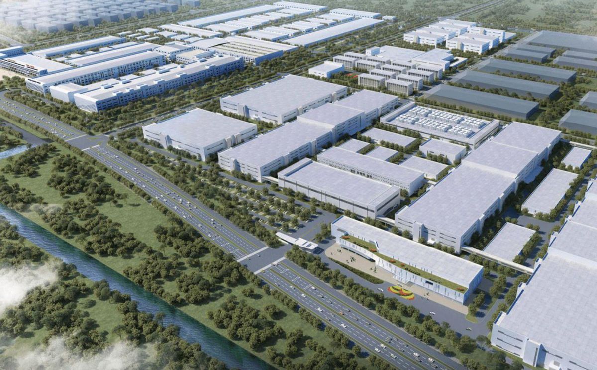 Recreación de la factoría de baterías que CALB proyecta para Guangzhou. | // CALB