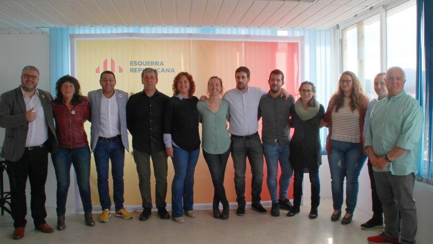 La candidatura d&#039;ERC amb Jordà i Martí.