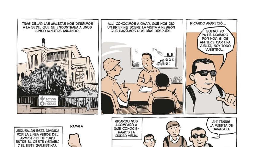 Sobre estas líneas,  página de &#039;Vidas ocupadas&#039;, el nuevo cómic de José Pablo García. dibbuks