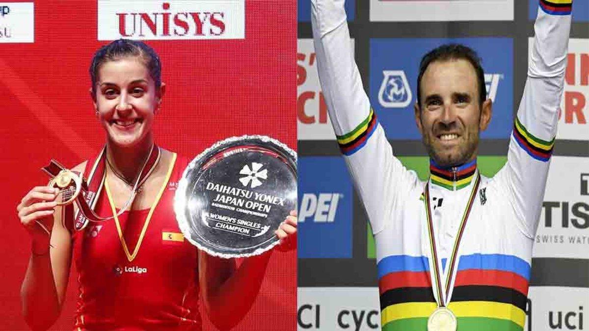 Carolina Marín y Alejandro Valverde, los mejores del 2018