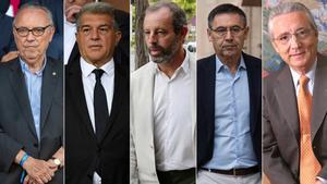 Laporta, Bartomeu, Rosell, Gaspart i Reyna sopen junts per unir i «cohesionar el barcelonisme»