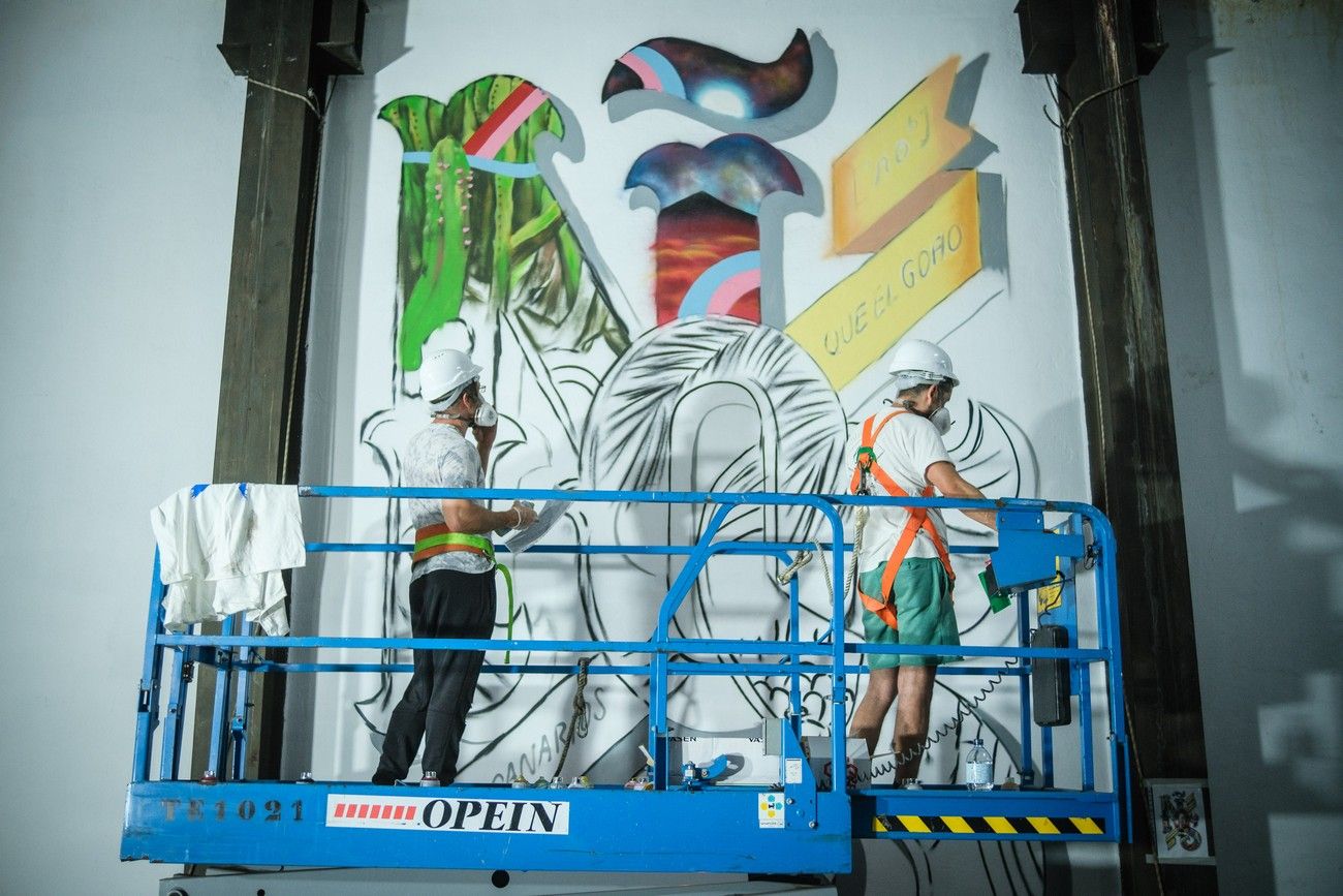 EL DÍA diseña un mural para ensalzar el espíritu de las Islas y su habla en el Día de Canarias