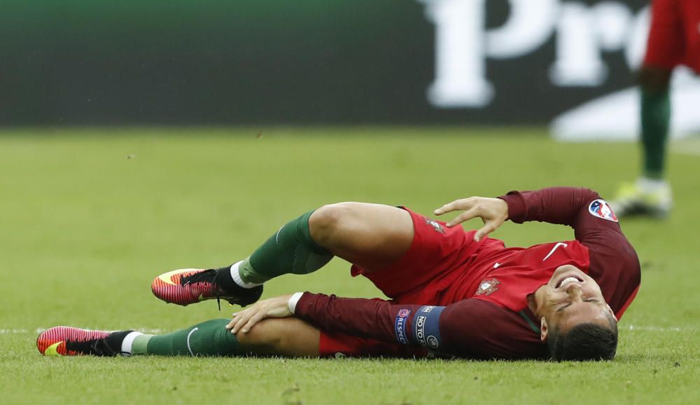 Las lágrimas de Cristiano Ronaldo tras su lesión