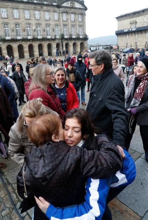 Santiago se une a la protesta por el asesinato de Diana Quer. // X. Álvarez