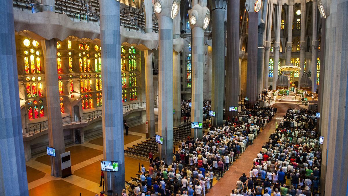 Celebración institucional en el templo de la Sagrada Familia, en una imagen de archivo