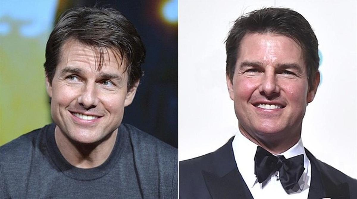 Tom Cruise, a l’esquerra, el 2014. A la dreta, en els premis Bafta, aquest diumenge. Tom Cruise, a l’esquerra, el 2014. A la dreta, en els premis Bafta, aquest diumenge.