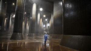 El gran canal de descarga subterráneo de Tokio es una obra faraónica