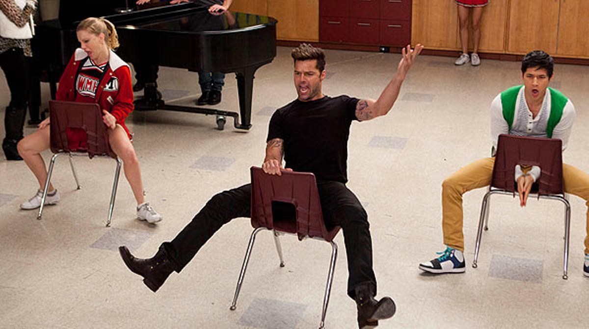 El cantant Ricky Martin intervé en un episodi de la sèrie ’Glee’.