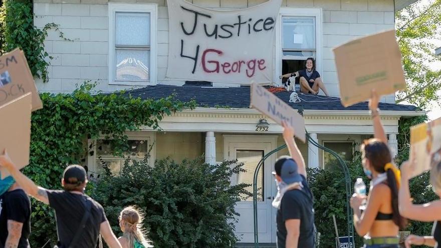 Protesta por la muerte de George Floyd.