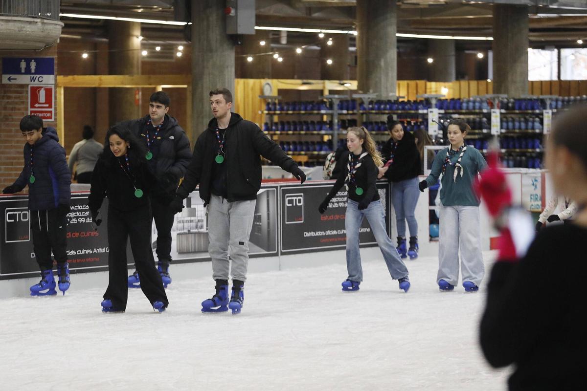 Les imatges del primer dia de la pisya de de gel de Girona