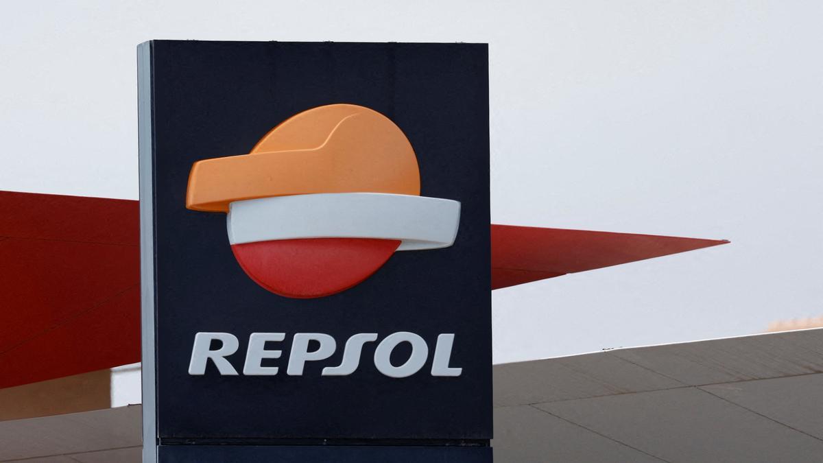 FILE PHOTO: The logo of Spanish energy group Repsol is seen at a gas station in Vecindario