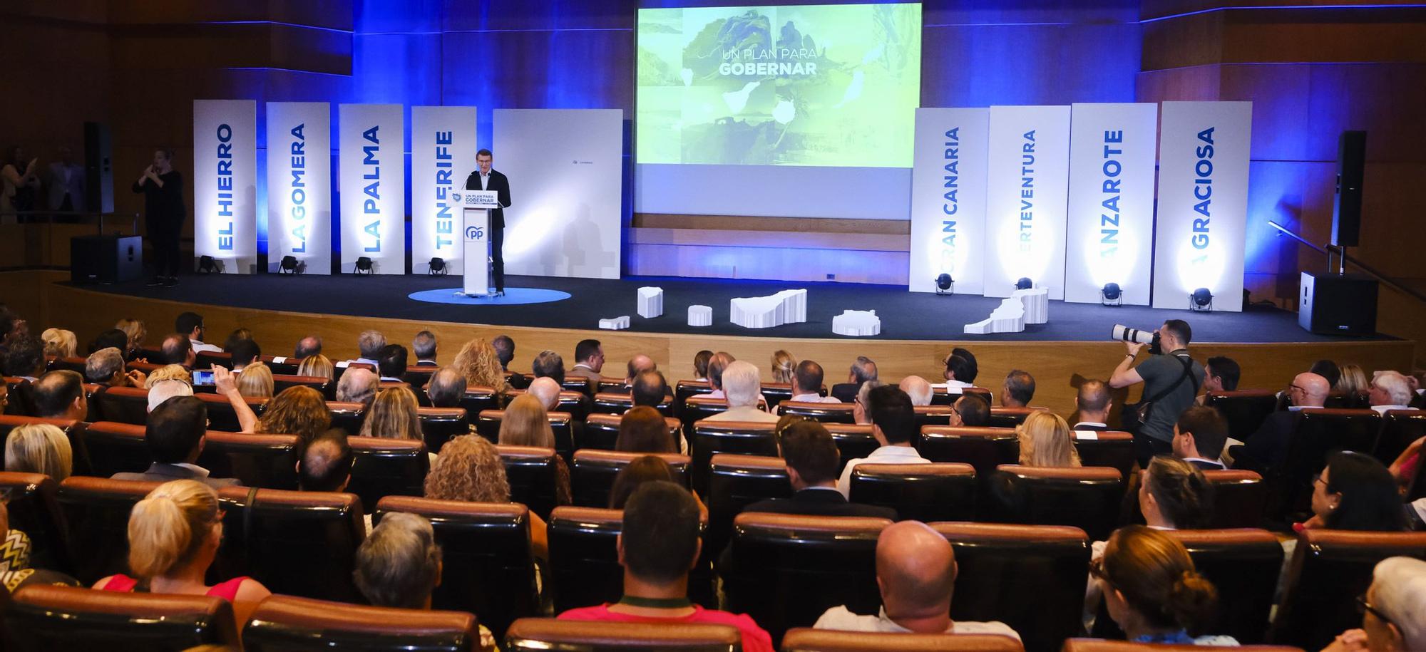 Alberto Núñez Feijóo inaugura la Convención del PP de Canarias