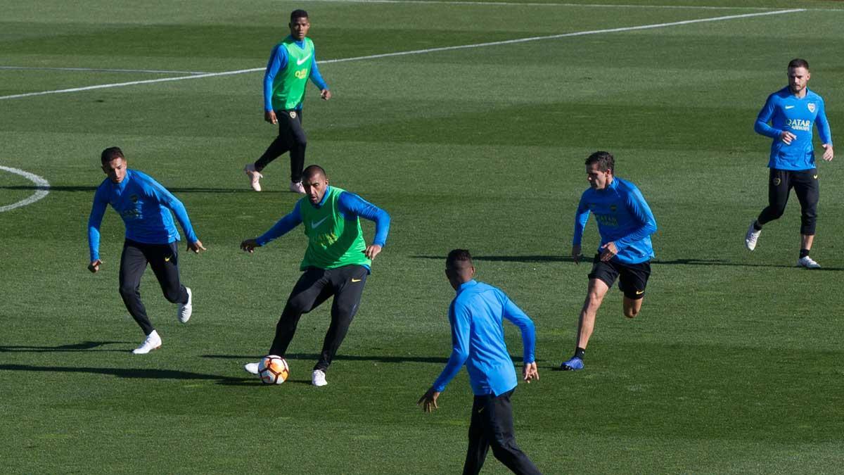 Primer entreno del Boca Juniors en Madrid.