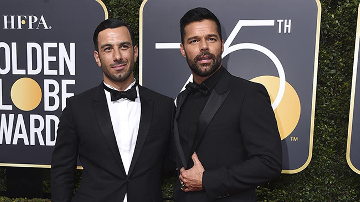 Ricky Martin y Jwan Yosej en los Globos de Oro 2018