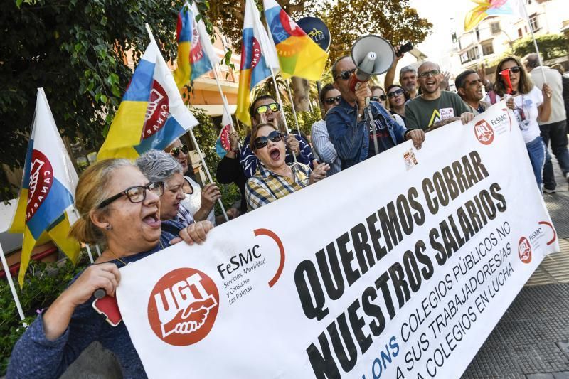 LAS PALMAS DE GRAN CANARIA  05-12-2018 LAS PALMAS DE GRAN CANARIA.  ManifestaciÓn de trabajadores de limpieza de RALONS delante de las Oficinas Municipales.  FOTOS: JUAN CASTRO  | 05/12/2018 | Fotógrafo: Juan Carlos Castro