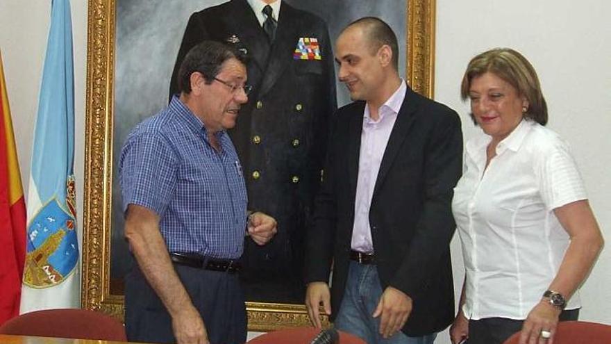 Un momento de la rueda de prensa de los responsables de Adiem y el Ayuntamiento, ayer.