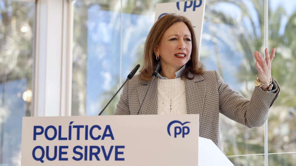 Patricia Navarro en un acto de su partido.