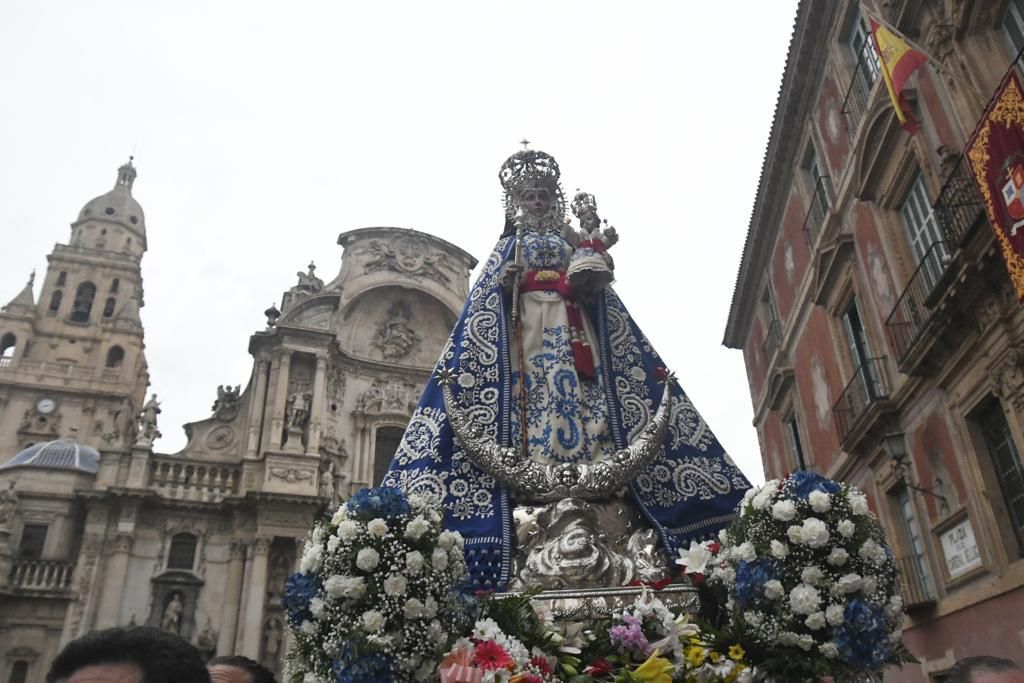 Romería de Murcia: ambiente previo y salida de la Fuensanta de la Catedral