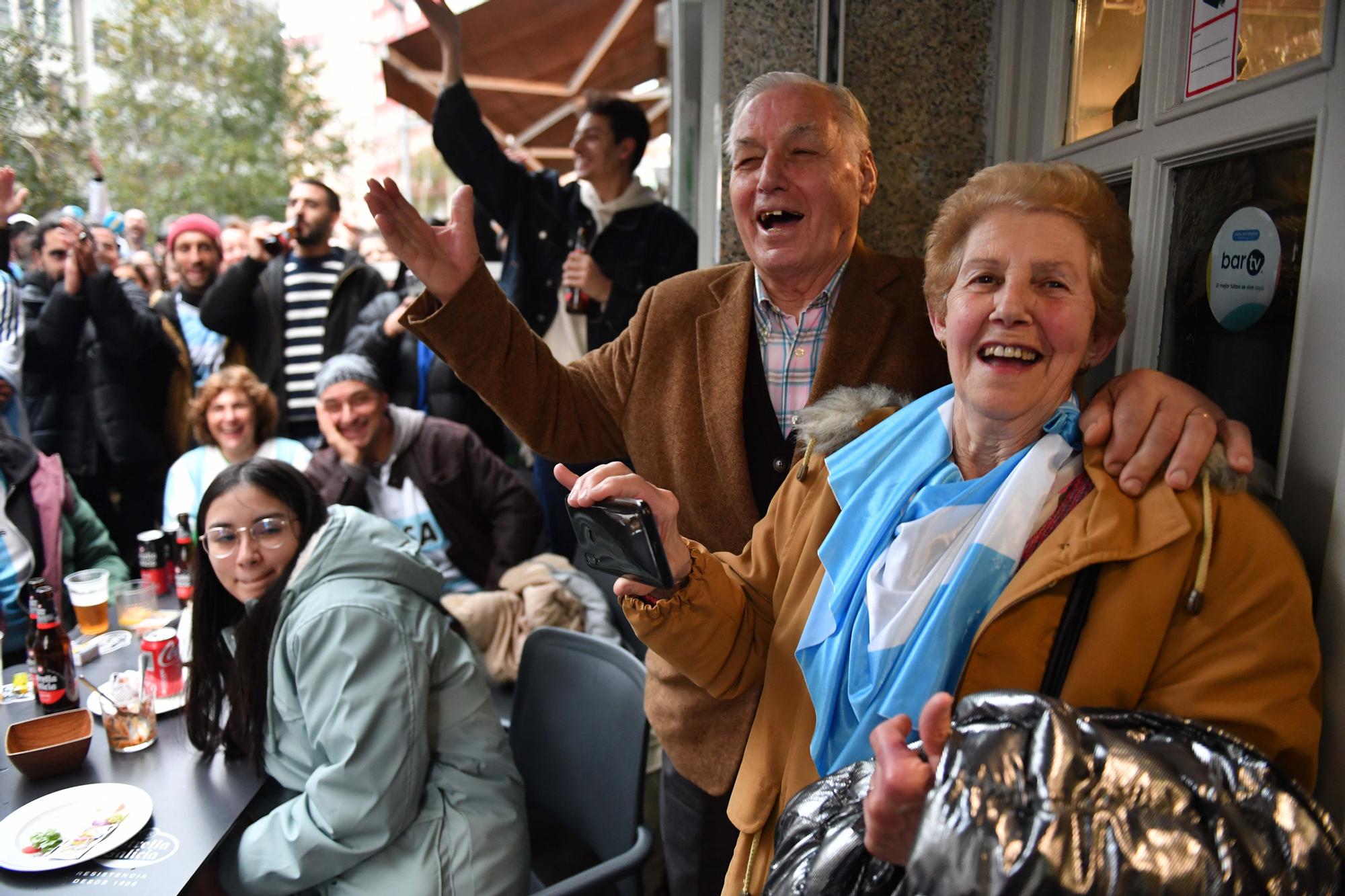 A Coruña celebra la victoria de Argentina en el Mundial