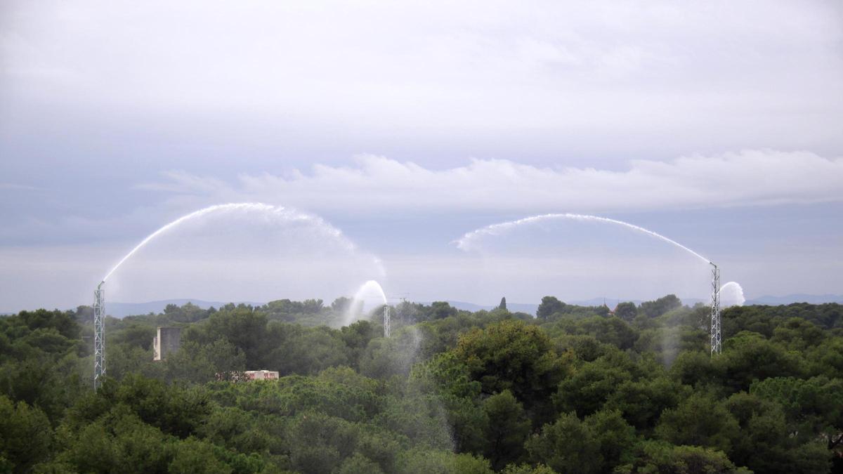Los cañoes de agua del Vedat de Torrent.