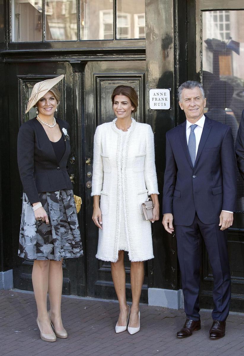 Juliana Awada y Máxima de Holanda en la casa de Ana Frank