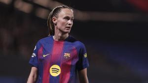 Caroline Graham Hansen of FC Barcelona looks on during the UEFA Women’s Champions League 2025/26 League Phase MD5, football match played between FC Barcelona and SL Benfica at Johan Cruyff Stadium on December 10, 2025 in Sant Joan Despi, Spain. AFP7 10/12/2025 ONLY FOR USE IN SPAIN. Javier Borrego / AFP7 / Europa Press;2025;SPORT;ZSPORT;SOCCER;ZSOCCER;FC Barcelona v SL Benfica - UEFA Women’s Champions League 2025/26 League Phase MD5
