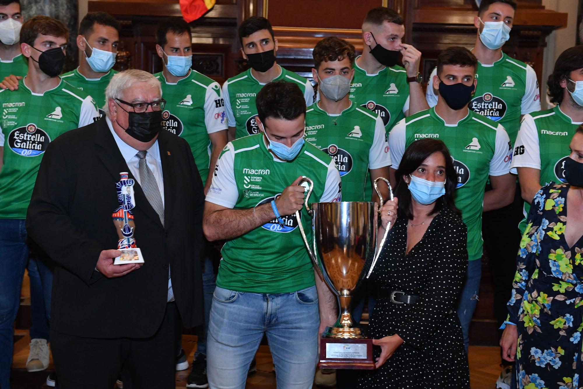 Recepción en María Pita al Deportivo Liceo tras ganar la Copa del Rey