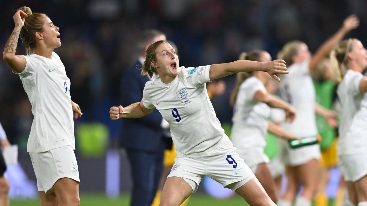 Jugadoras británicas celebran su victoria en la pasada Eurocopa