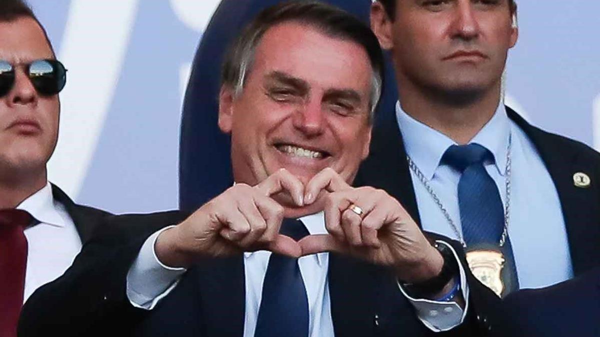 El presidente de Brasil, Jair Bolsonaro, hace justo un año.