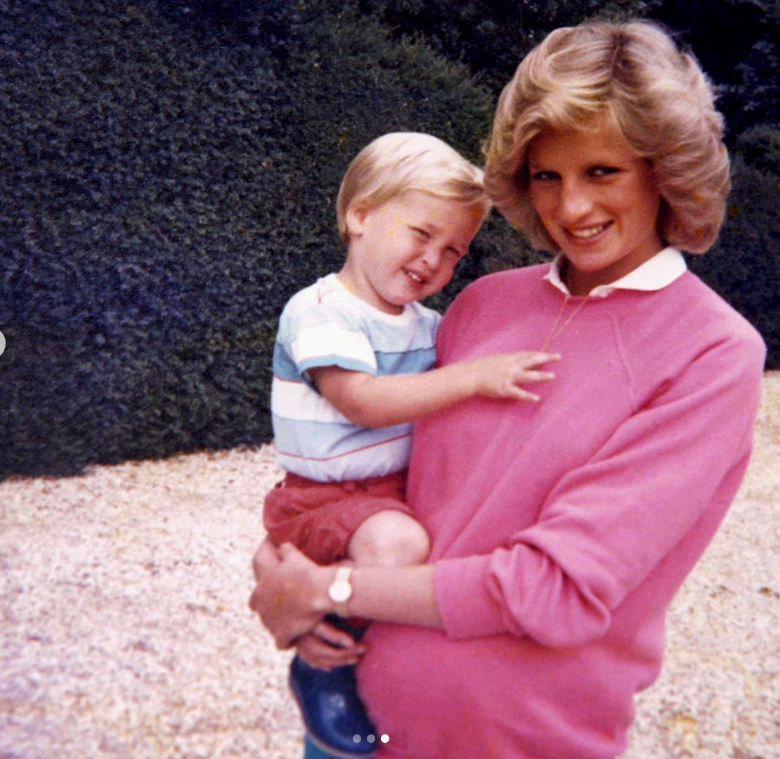 Diana de Gales y su hijo Guillermo