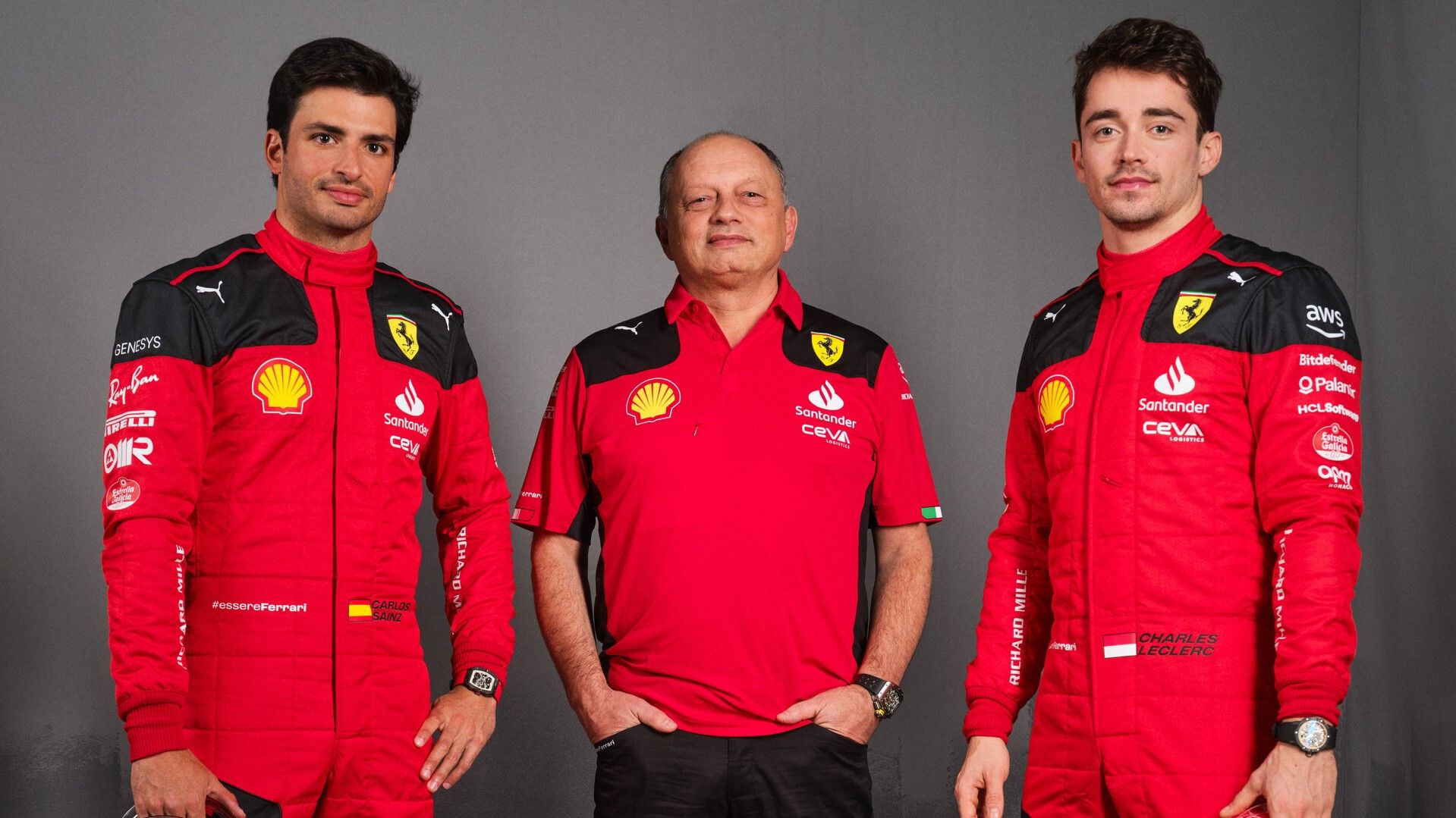 Camiseta Scuderia Ferrari Puma Carlos Sainz Driver - Rojo