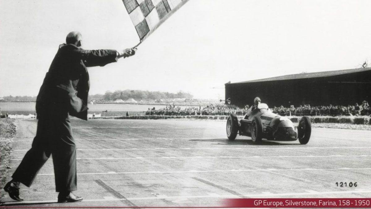 “Nino” Farina (Alfa Romeo) se alzó con la victoria en la primera carrera de F1, celebrada en 1950 en  Silverstone