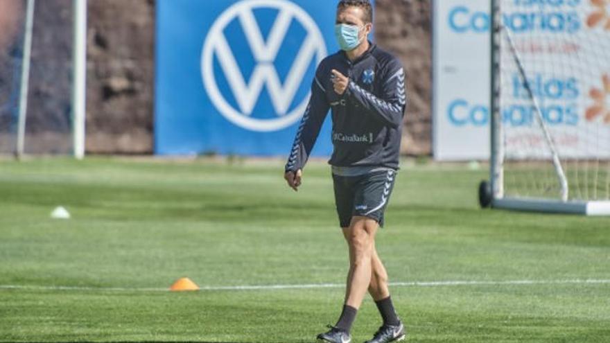 Rubén Baraja, en una fase de un entrenamiento.