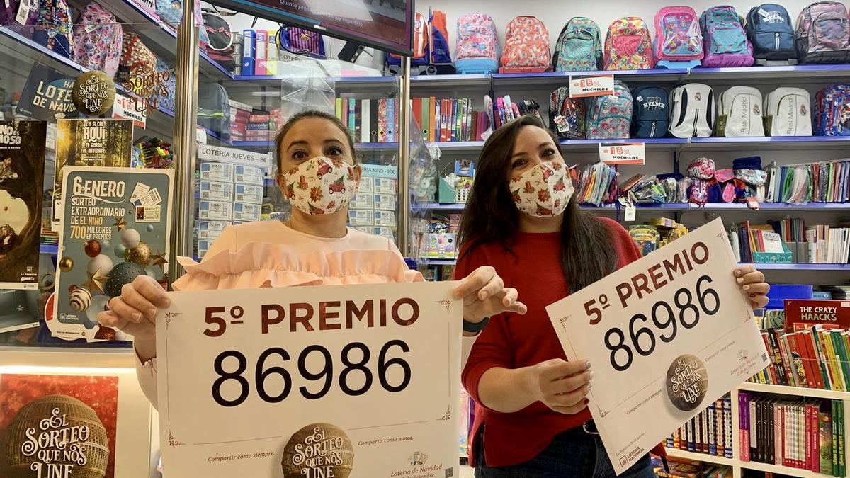 Quinto premio en la administación de lotería del Centro Comercial El Tormes de Santa Marta de Tormes.