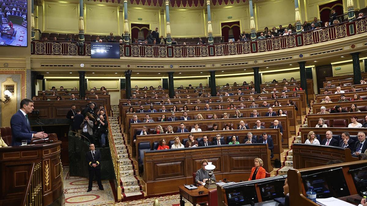 Pedro Sánchez comparece ante el Congreso de los Diputados.