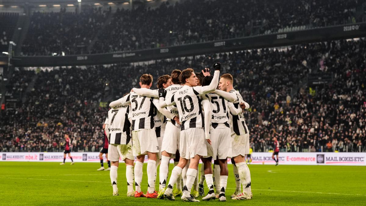 Los jugadores de la Juventus celebrando un gol