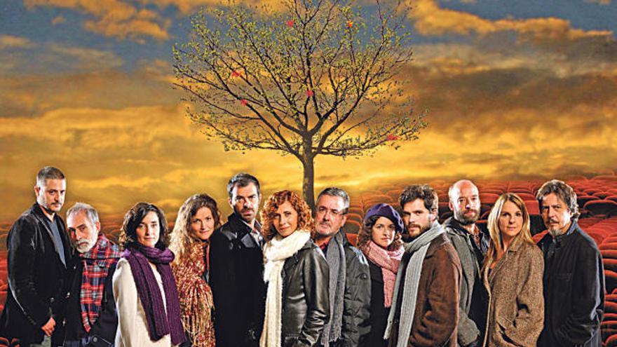 Los actores de ´L´hort dels cirerers´, dirigida por Julio Manrique.