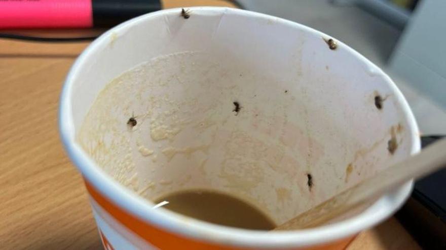 La Policía analizará la máquina que dispensó el café con  insectos.