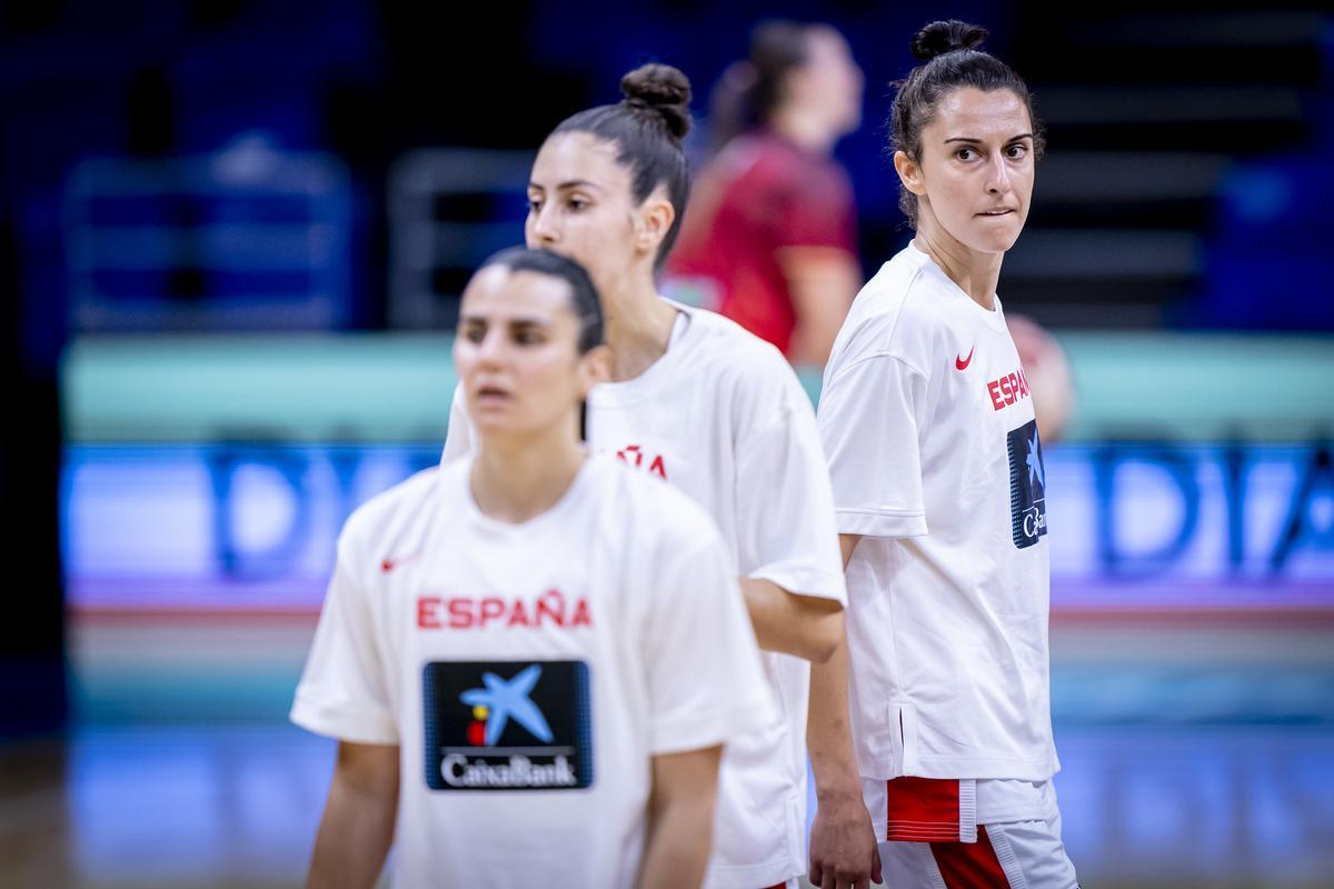 Alba Torrens realizó su primera sesión en la cancha oficial de entrenamiento del Eurobasket 2023.