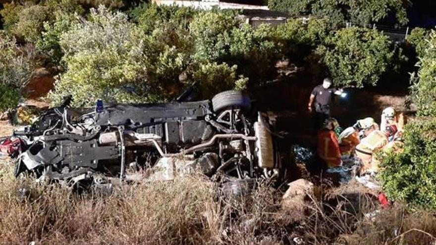 El coche accidentado el sábado pasado en Gandia.