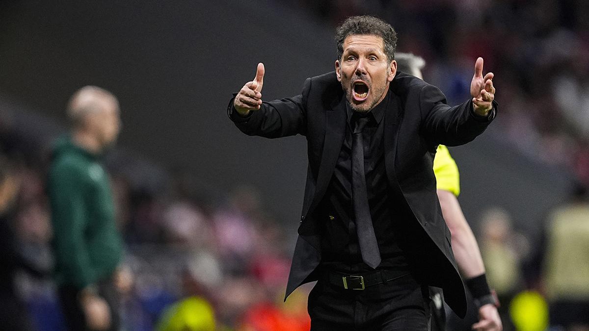 Diego Simeone, entrenador del Atlético de Madrid.