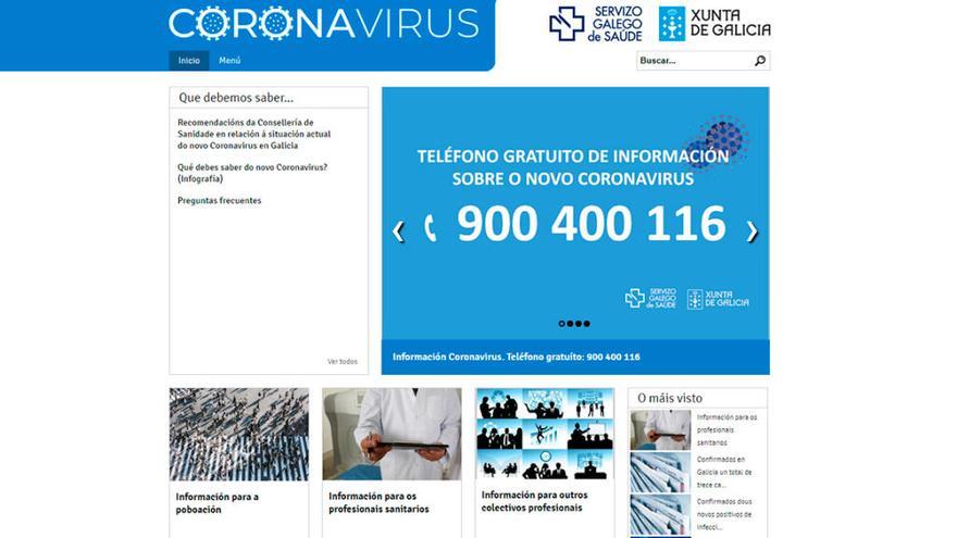 La Xunta abre una web con información sobre el coronavirus