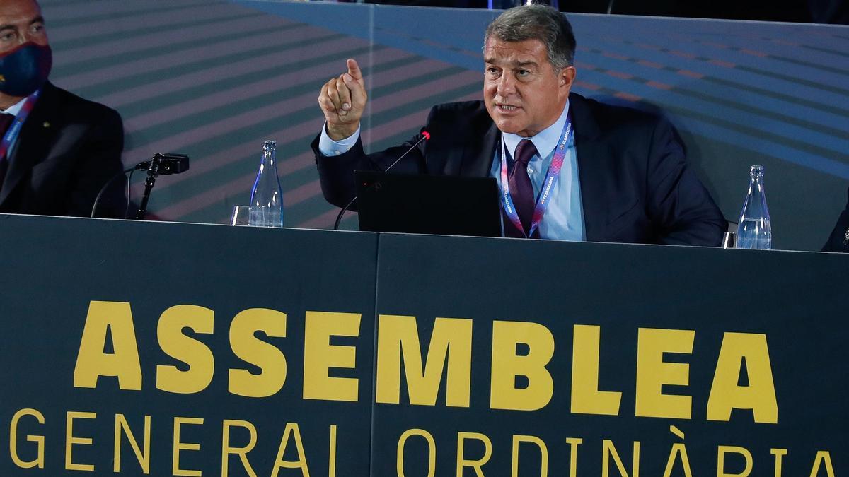 The Barcelona assembly approved Laporta's statement, directly