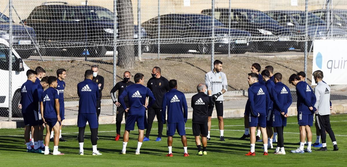 Entrenamiento del Real Zaragoza en la Ciudad Deportiva