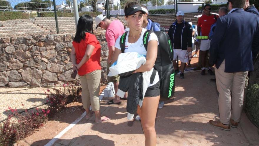 Primer entrenamiento de la selección española de tenis femenino en La Manga