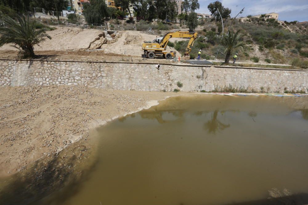 El estado del Vinalopó tras una fuga de agua