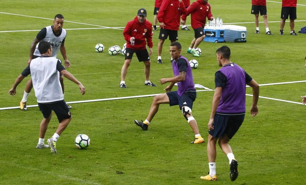 Negredo, uno de los protagonistas del lluvioso día