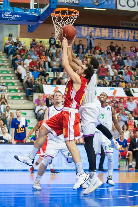 El equipo cajista no aprovecha la ausencia de la estrella del UCAM, Facundo Campazzo, y se coloca con balance negativo en la Eurocup (1-2)