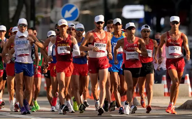 Álvaro Martín se queda a las puertas de las medallas en los 20 kilómetros marcha